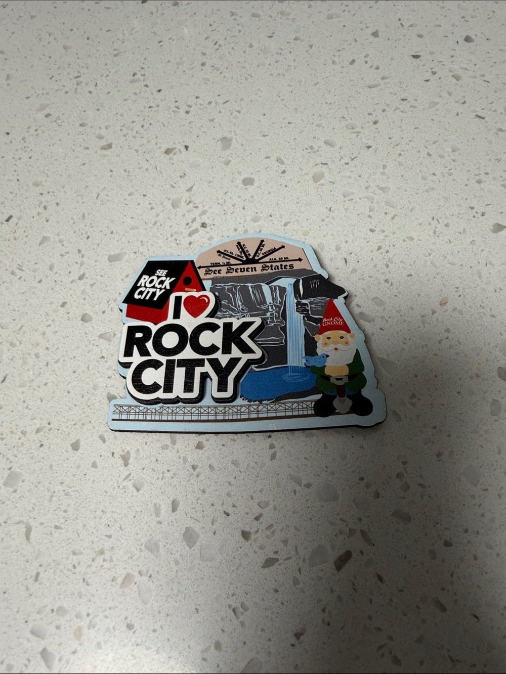 I ❤️ Rock City Souvenir magnet - Multicolor